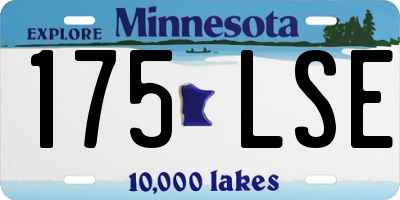 MN license plate 175LSE