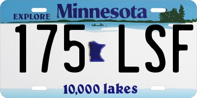 MN license plate 175LSF
