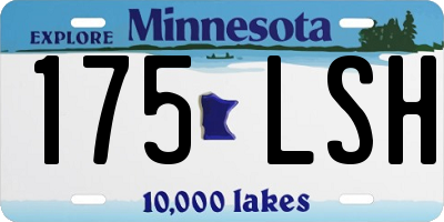 MN license plate 175LSH