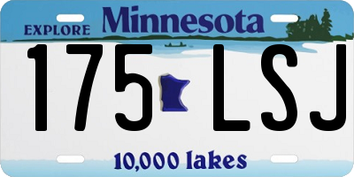 MN license plate 175LSJ