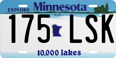 MN license plate 175LSK