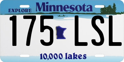 MN license plate 175LSL