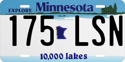 MN license plate 175LSN