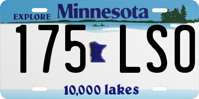 MN license plate 175LSO