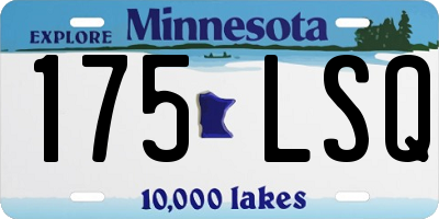 MN license plate 175LSQ