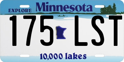 MN license plate 175LST