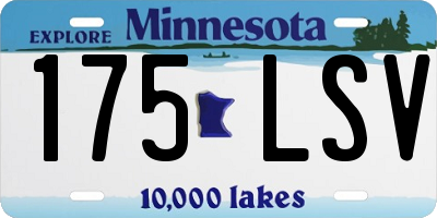 MN license plate 175LSV