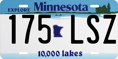 MN license plate 175LSZ