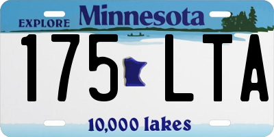 MN license plate 175LTA