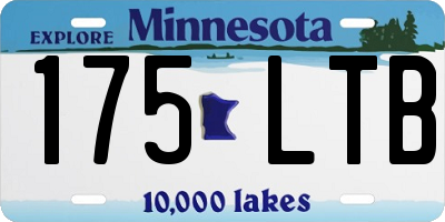 MN license plate 175LTB
