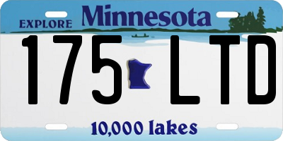 MN license plate 175LTD