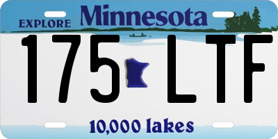 MN license plate 175LTF