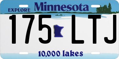 MN license plate 175LTJ