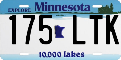 MN license plate 175LTK