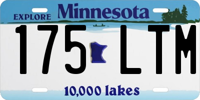 MN license plate 175LTM
