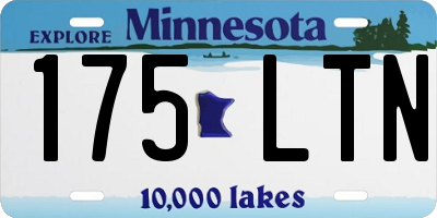 MN license plate 175LTN