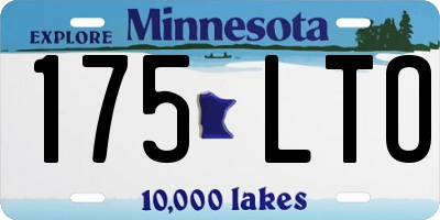 MN license plate 175LTO