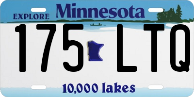 MN license plate 175LTQ