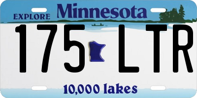 MN license plate 175LTR