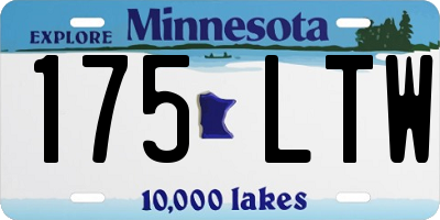 MN license plate 175LTW