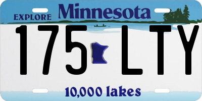 MN license plate 175LTY