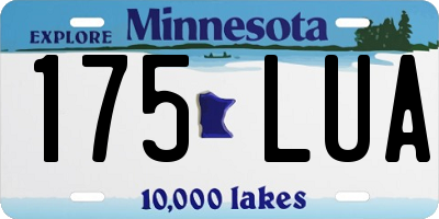 MN license plate 175LUA