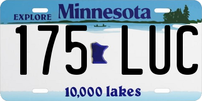 MN license plate 175LUC