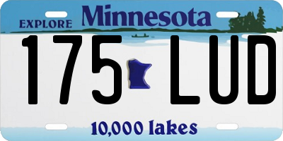 MN license plate 175LUD
