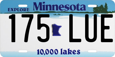 MN license plate 175LUE