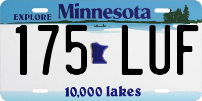 MN license plate 175LUF