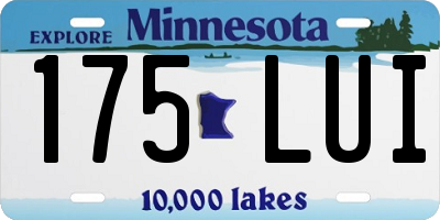 MN license plate 175LUI
