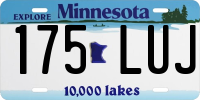 MN license plate 175LUJ