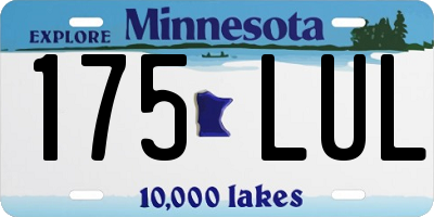 MN license plate 175LUL