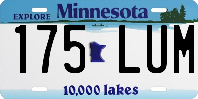 MN license plate 175LUM