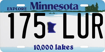 MN license plate 175LUR