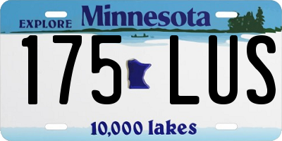 MN license plate 175LUS