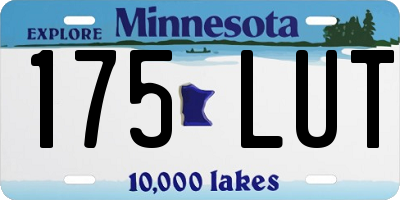 MN license plate 175LUT
