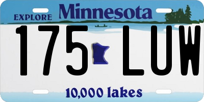 MN license plate 175LUW