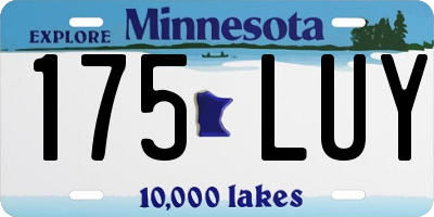 MN license plate 175LUY