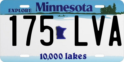 MN license plate 175LVA