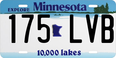 MN license plate 175LVB