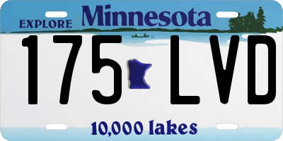 MN license plate 175LVD