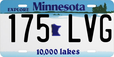 MN license plate 175LVG