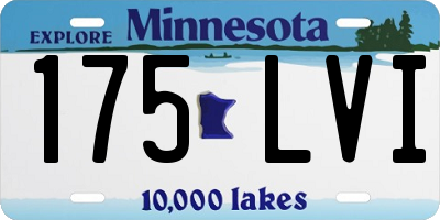 MN license plate 175LVI
