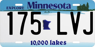 MN license plate 175LVJ