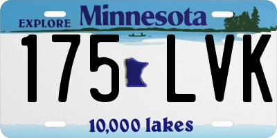 MN license plate 175LVK