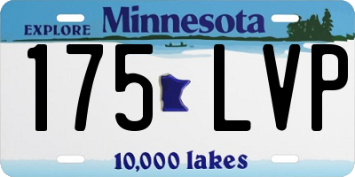 MN license plate 175LVP