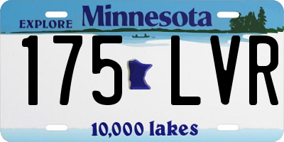 MN license plate 175LVR