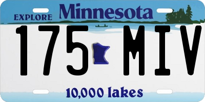 MN license plate 175MIV