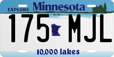 MN license plate 175MJL